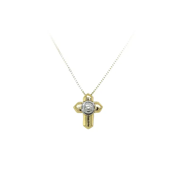 Mặt dây chuyền thánh giá bằng vàng kết hợp