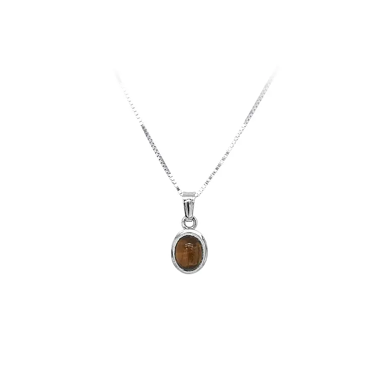 Mặt dây chuyền với Mắt Tyrian bằng vàng trắng