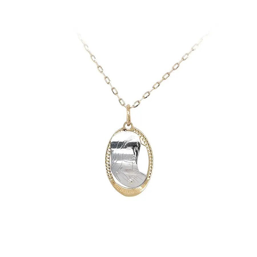 Mặt dây chuyền Đức Mẹ Đồng Trinh Maria bằng vàng kết hợp