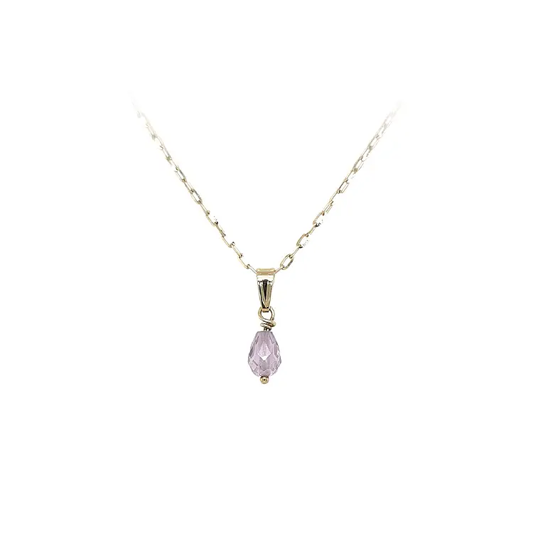 Mặt dây chuyền vàng có đá tím