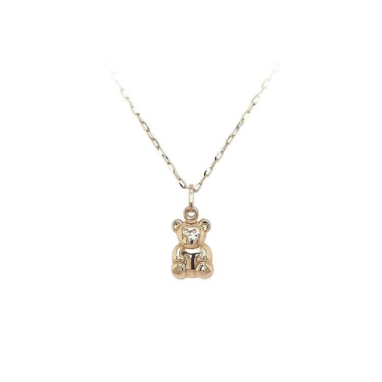 Mặt dây chuyền gấu Teddy vàng
