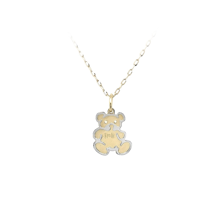 Mặt dây chuyền gấu Teddy vàng