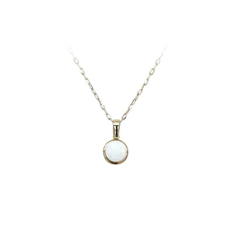 Mặt dây chuyền vàng đính đá opal