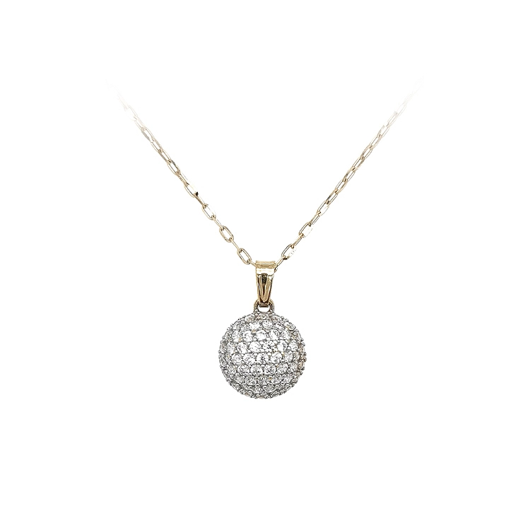 Mặt dây chuyền vàng đính đá zircon