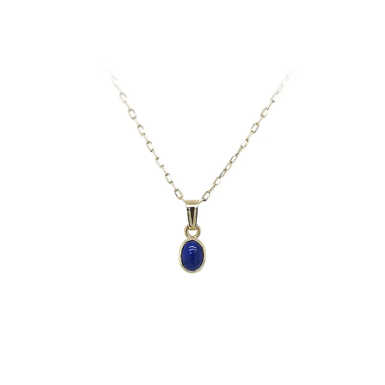 Mặt dây chuyền vàng đính đá lapis lazuli