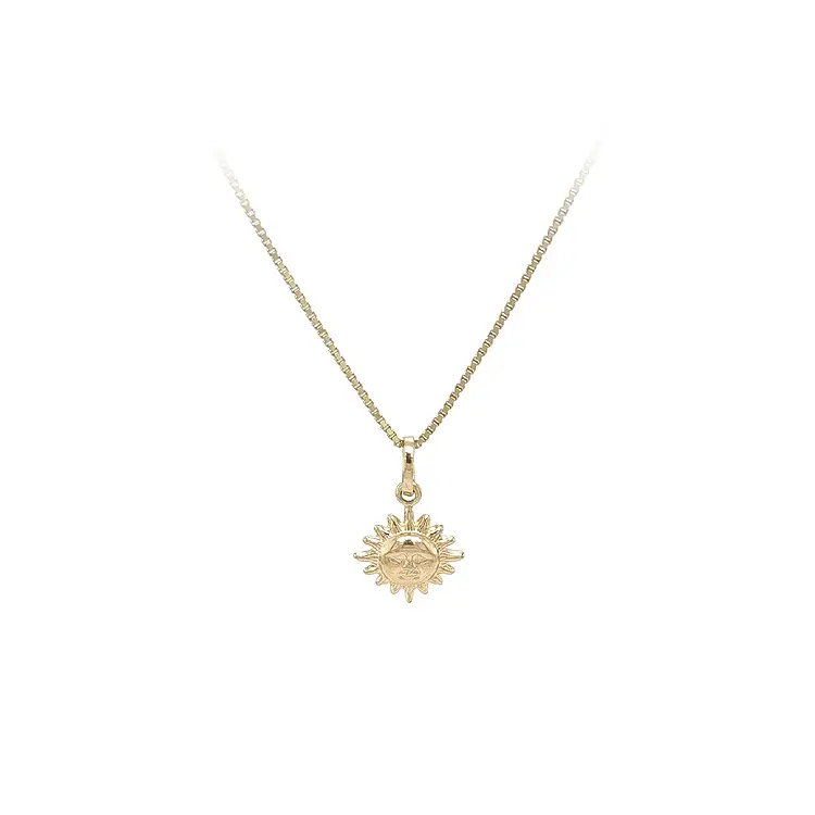 Mặt dây chuyền mặt trời vàng