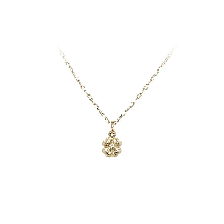 Mặt dây chuyền lá cỏ bốn lá vàng