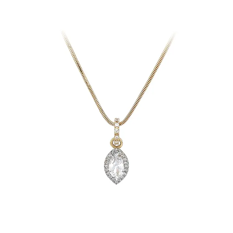 Vòng cổ vàng đính đá zircon