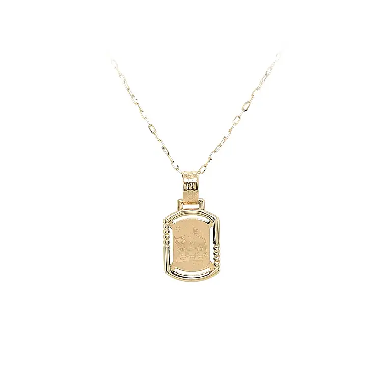 Mặt dây chuyền vàng biểu tượng con bò