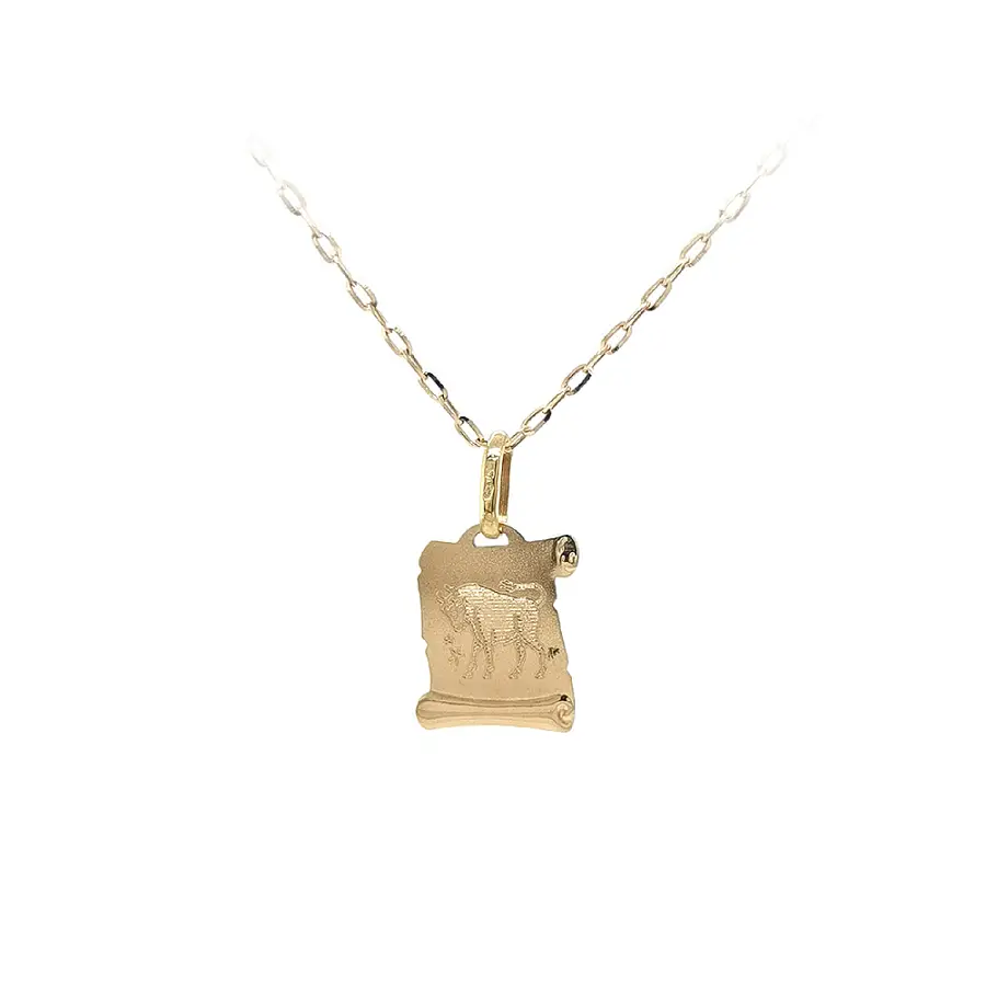 Mặt dây chuyền vàng biểu tượng con bò