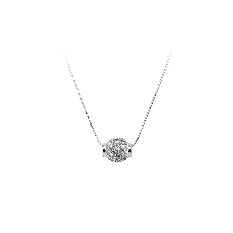 Mặt dây chuyền hình quả cầu đính đá zircon