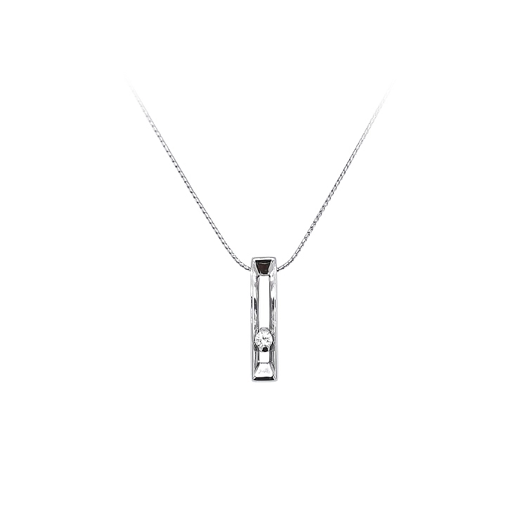 Mặt dây chuyền zircon trắng vàng