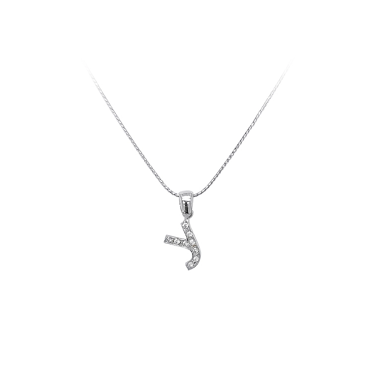 Mặt dây chuyền hình chữ Y đính đá zircon
