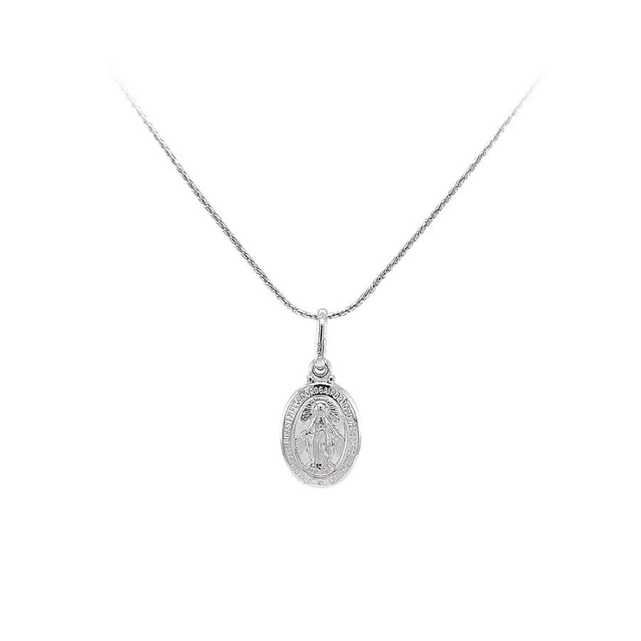 Mặt dây chuyền Đức Mẹ Đồng Trinh Maria bằng vàng trắng