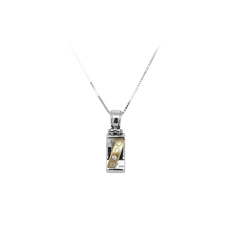 Mặt dây chuyền đính đá zircon làm từ vàng kết hợp