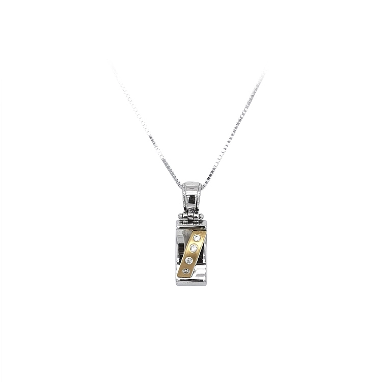 Mặt dây chuyền đính đá zircon làm từ vàng kết hợp