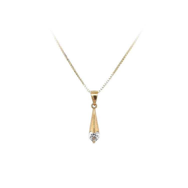 Mặt dây chuyền vàng đính đá zircon