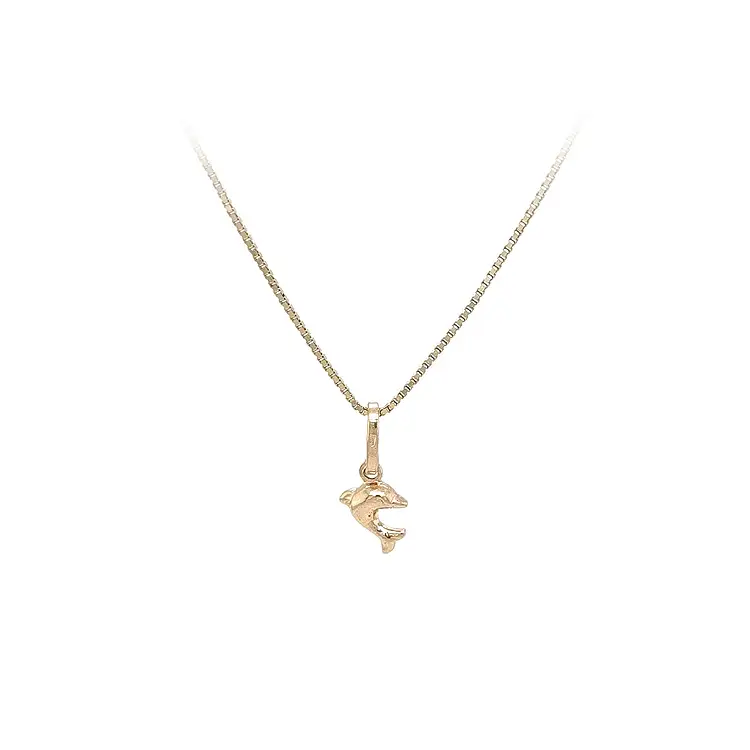 Mặt dây chuyền cá heo vàng