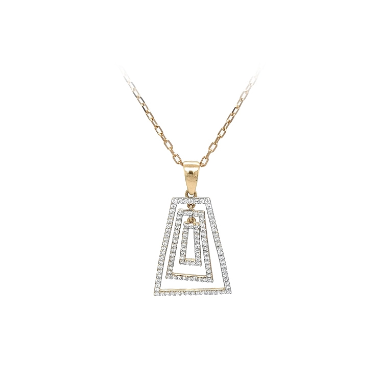 Mặt dây chuyền vàng đính đá zircon