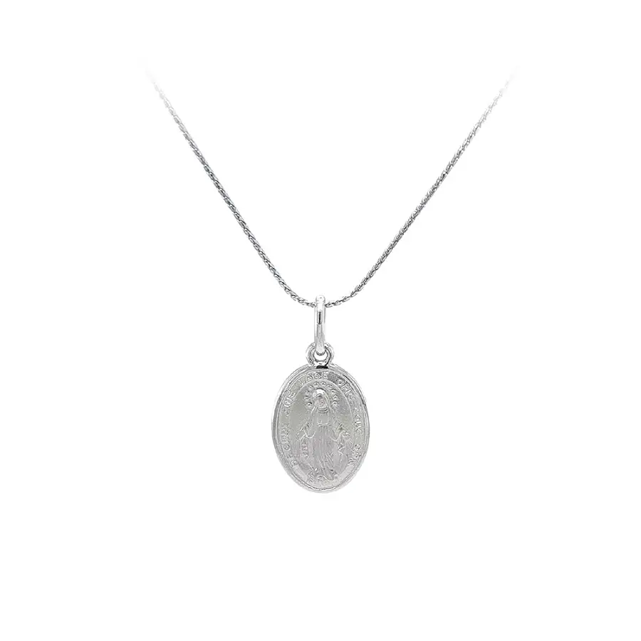 Mặt dây chuyền Đức Mẹ Đồng Trinh Maria bằng vàng trắng