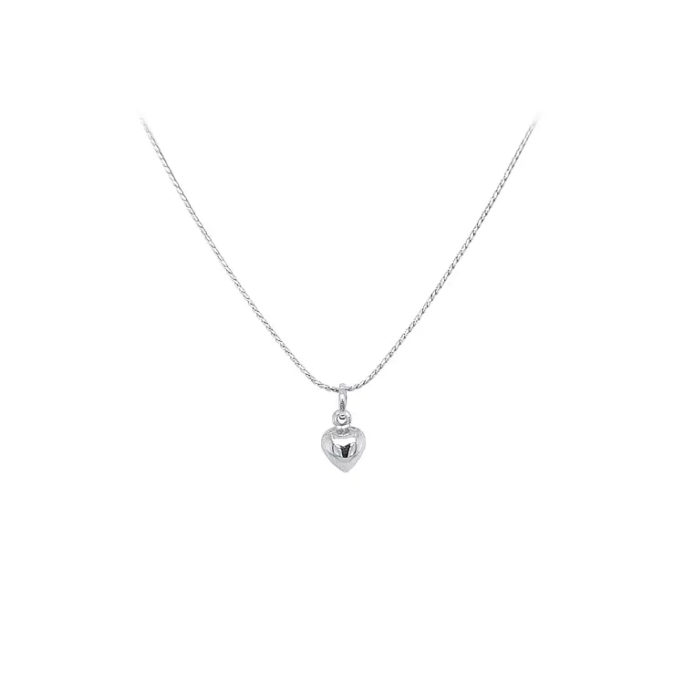 Mặt dây chuyền hình trái tim bằng vàng trắng