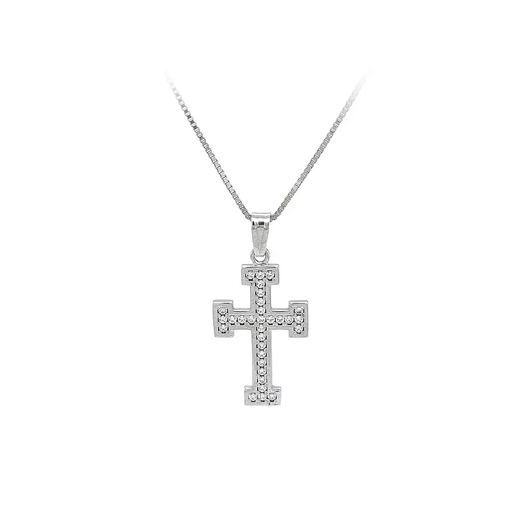 Thiết kế chéo với đá zircon trắng và vàng