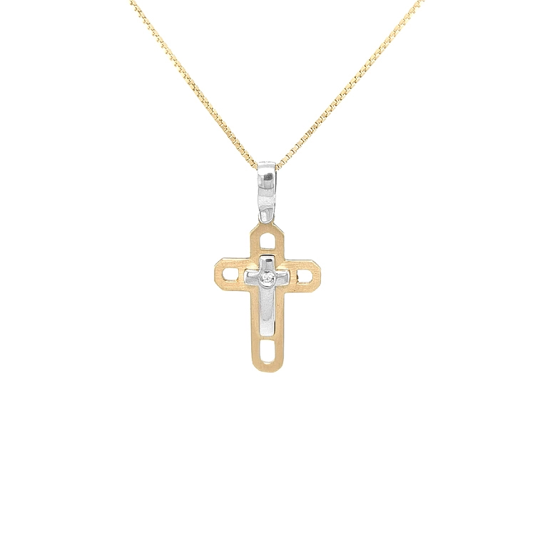 Thánh giá vàng với zircon