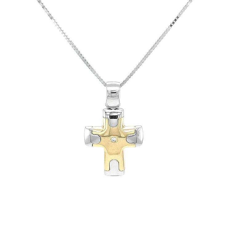 Thánh giá vàng với đá zircon làm từ vàng kết hợp