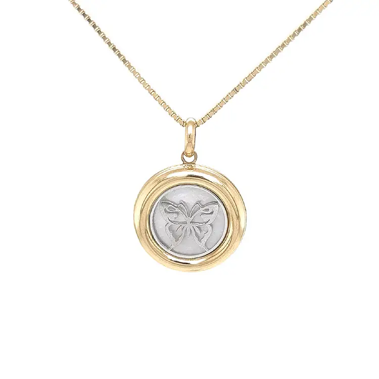 Mặt dây chuyền vàng hình bướm