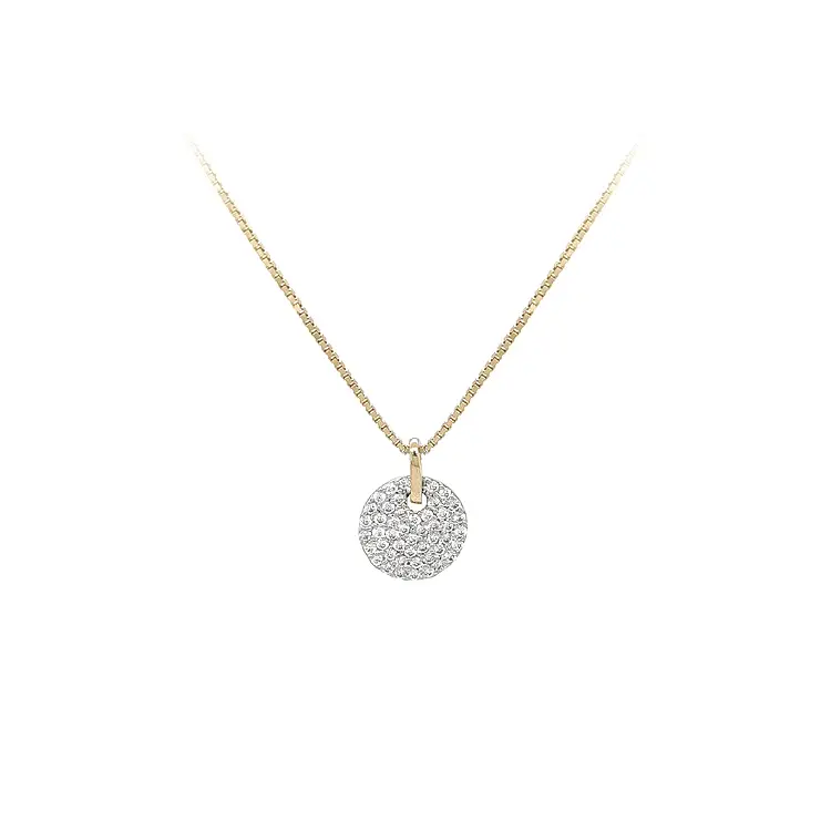 Mặt dây chuyền vàng đính đá zircon