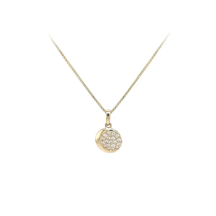 Mặt dây chuyền vàng đính đá zircon