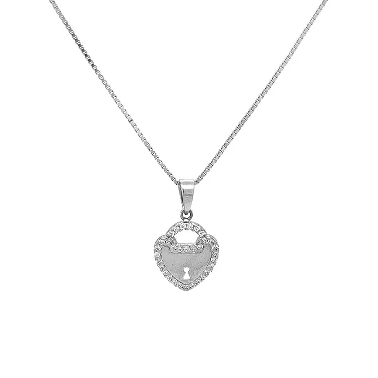 Mặt dây chuyền hình ổ khóa bằng vàng