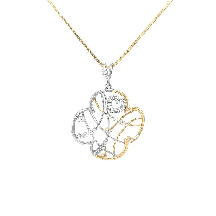 Mặt dây chuyền vàng đính đá zircon