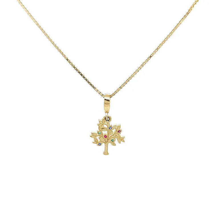 Cây Vàng với Đá Màu