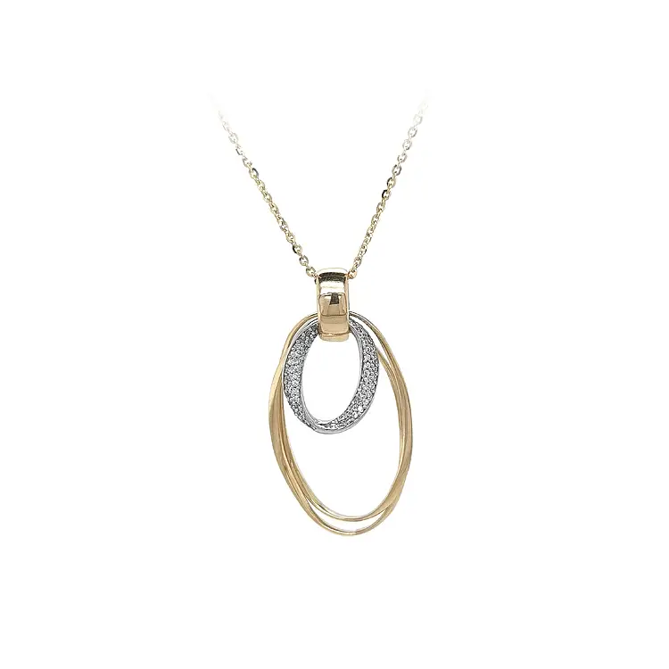 Vòng cổ vàng kết hợp đá zircon