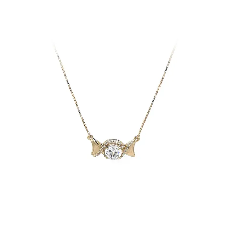 Vòng cổ vàng đính đá zircon