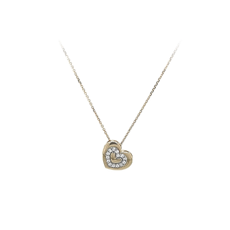 Vòng cổ nữ bằng vàng đính đá zircon