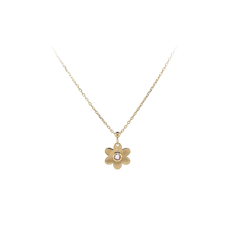 Vòng cổ hoa vàng đính đá zircon