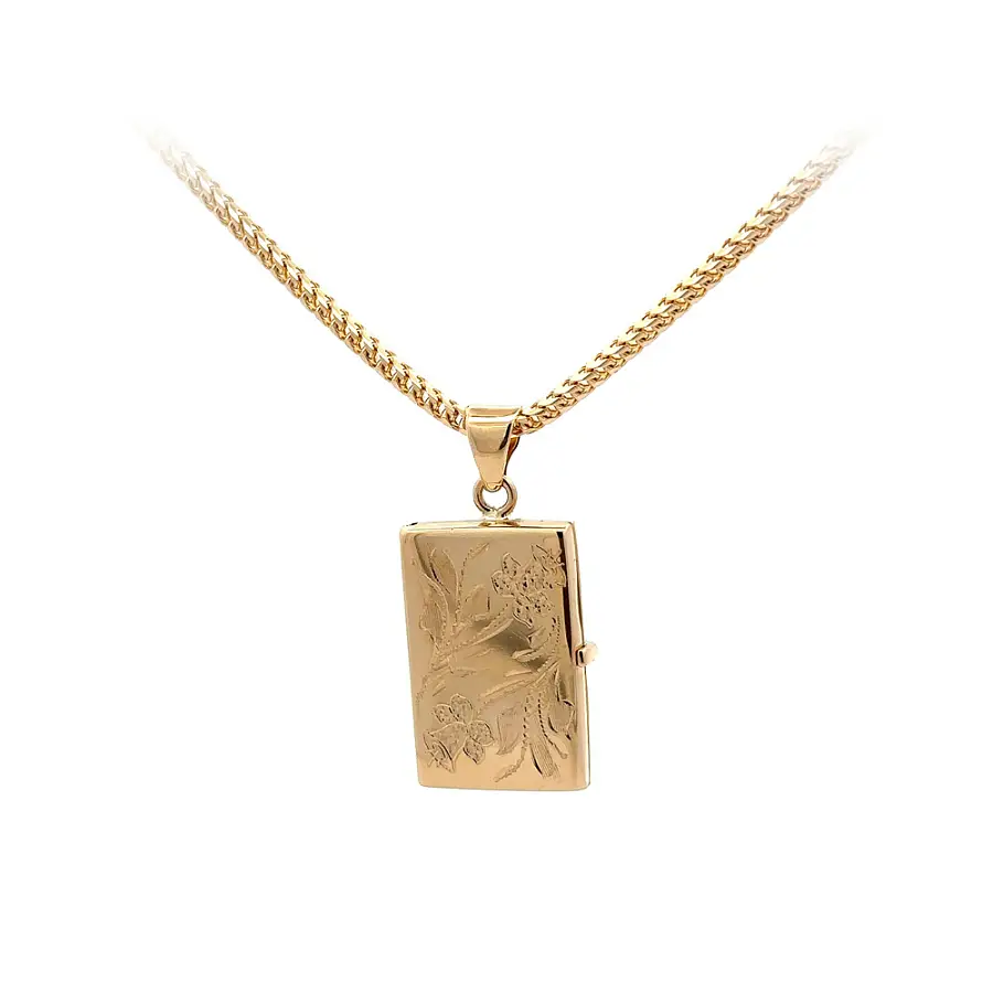 Vòng cổ hình khóa vàng để đựng ảnh