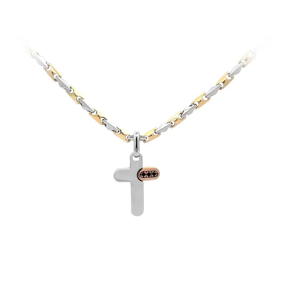Mặt dây chuyền thánh giá bằng vàng kết hợp