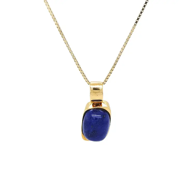 Mặt dây chuyền vàng đá lapis lazuli