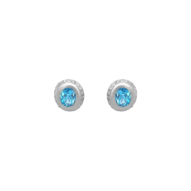 Vòng tai vàng đính đá zircon