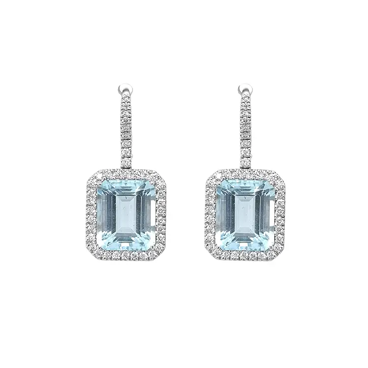 Vòng tai vàng Crivelli đính ngọc lục bảo và kim cương