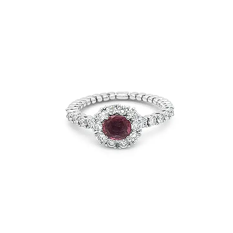 Nhẫn vàng đính ruby và kim cương