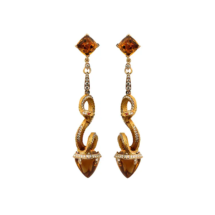 Vòng tai vàng Carrera y Carrera Mythology Rắn cổ điển