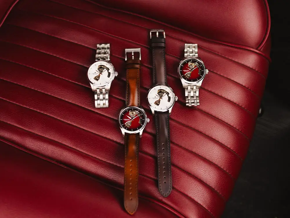 Hamilton Jazzmaster Mặt Trái Tim Mở Tự Động H32705142