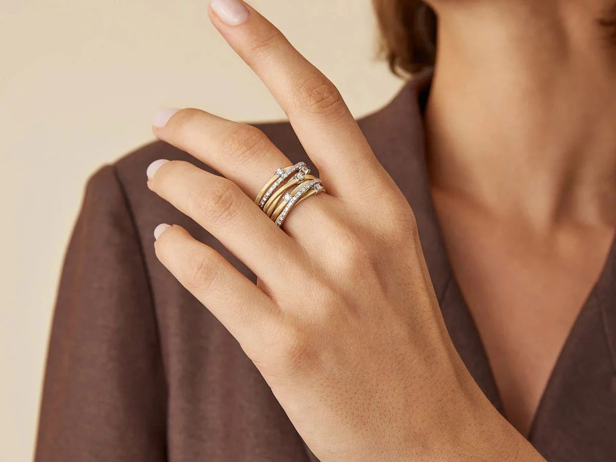 Nhẫn vàng Marco Bicego Goa AG269 B2 W 01