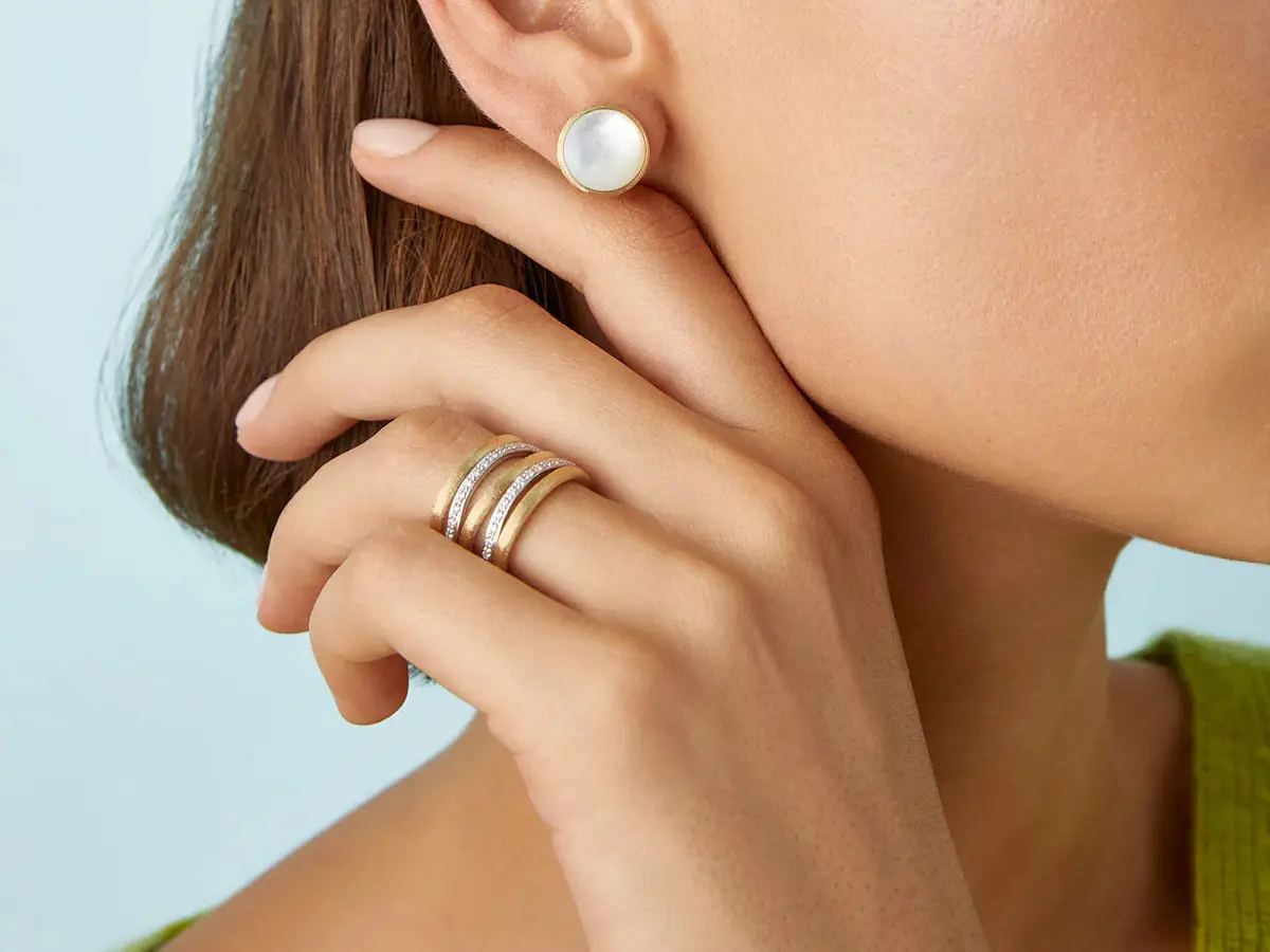 Vòng tai vàng Marco Bicego Jaipur Link OB1759 B YW