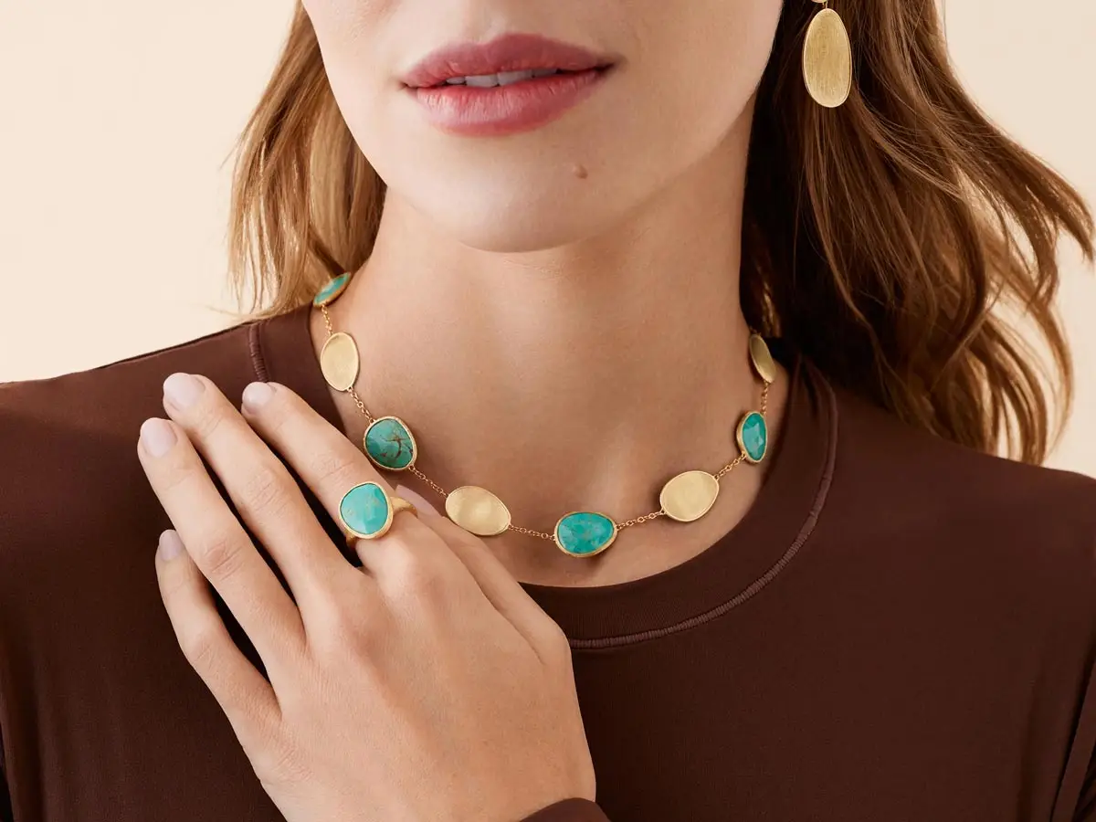 Vòng tai vàng Marco Bicego Lunaria Màu OB1899 TM Y