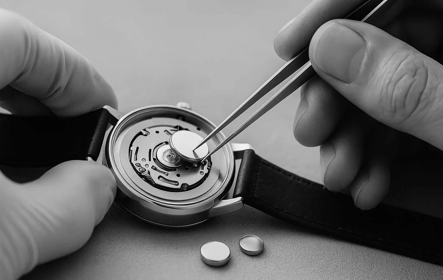 2. Thợ đồng hồ được chứng nhận của chúng tôi sẽ thay pin cho bạn